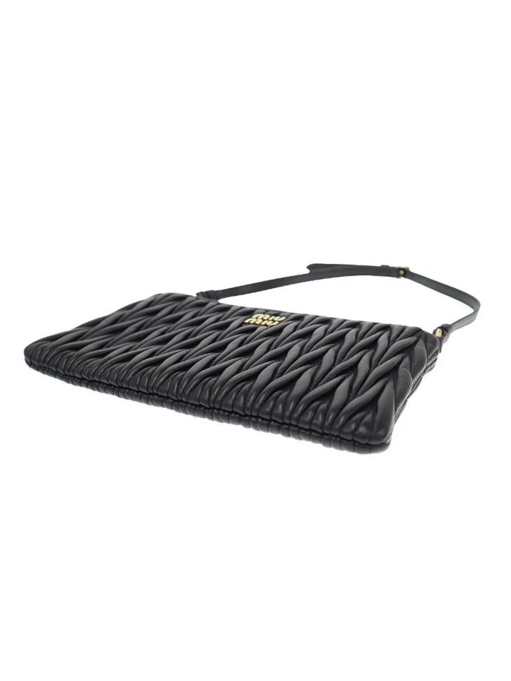 Miu Miu Matelasse Mini Handbag Pouch Black
